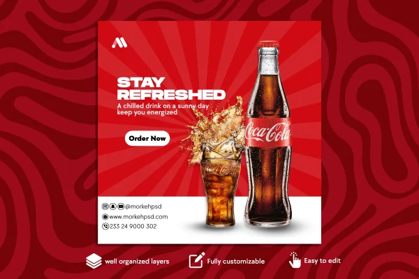 Stay Refreshed – Free PSD Template