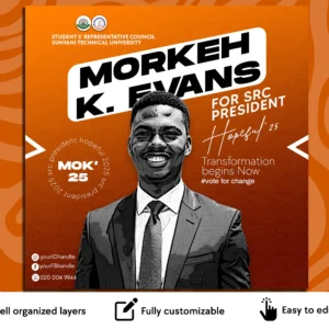 SRC president hopeful election Flyer- free psd template