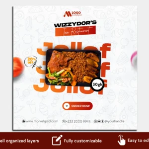 Free Restaurant Food Flyer PSD Template