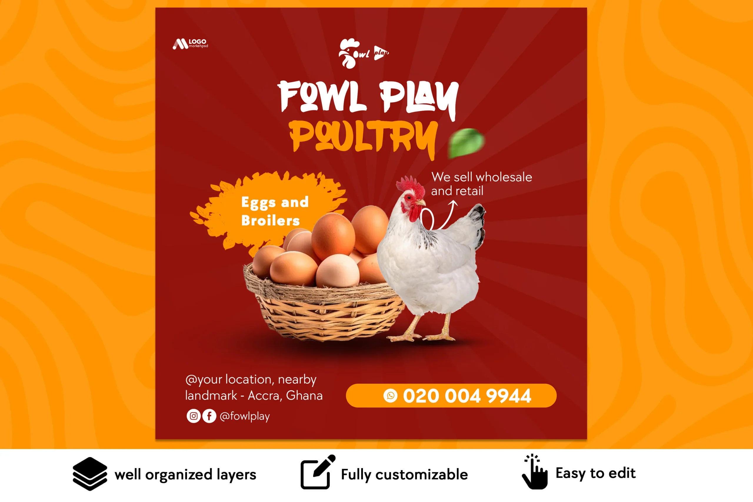 fowlplay free poultry farm food template